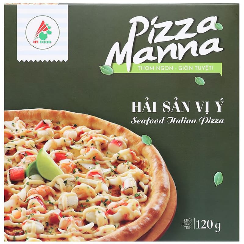Bánh Pizza Hải Sản Vị Ý Manna 120g Thơm Ngon Giòn Rụm Lớp Phô Mai Kéo Sợi Béo Ngậy