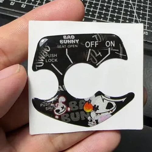Decal Dán Ổ Khóa Xe VinFast Evo Feliz Phong Cách Bad Bunny Cá Tính Decal Dán Ổ Khóa Xe VinFast Evo Feliz Phong Cách Bad Bunny Cá Tính