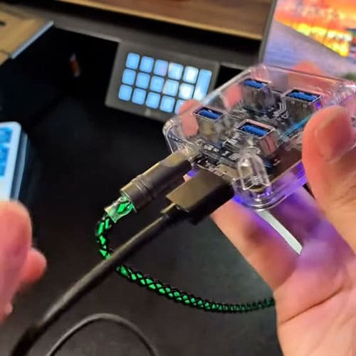 Hub USB Orico Trong Suốt 4 Cổng 3.0 Trang Trí Bàn Làm Việc Độc Đáo
