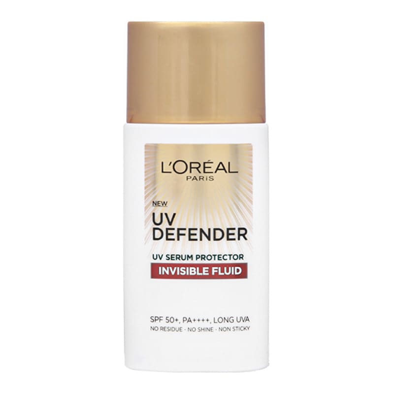 Kem chống nắng L’Oréal UV Defender Invisible Fluid SPF 50+ bảo vệ da dầu toàn diện