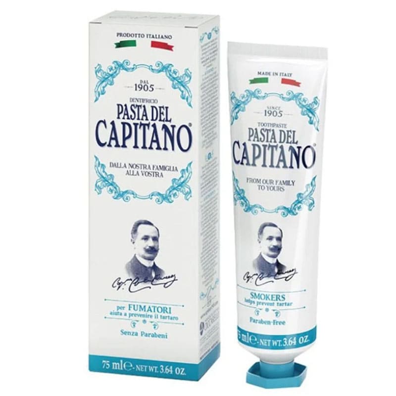 Kem Đánh Răng Pasta Del Capitano 1905 Smokers 75ml Chống Cao Răng Khử Mùi Thuốc Lá