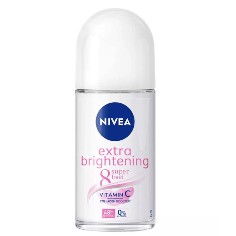 Lăn khử mùi Nivea Extra Brightening 50ml dưỡng trắng mờ thâm ngăn mùi suốt 48 giờ