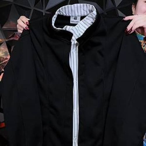 Mẫu Áo Khoác Giả Hai Lớp Độc Đáo Chuẩn Phong Cách Thời Trang Streetwear Mẫu Áo Khoác Giả Hai Lớp Độc Đáo Chuẩn Phong Cách Thời Trang Streetwear