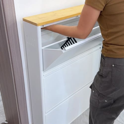 Mẫu tủ giày thông minh siêu mỏng giúp tối ưu không gian nhà bạn
