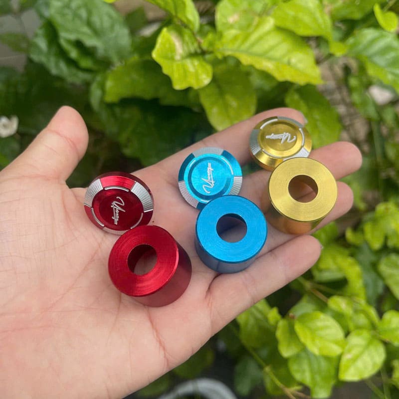 Ốc Chân Kính Nhôm CNC Cho Xe Stylo Giorno Scoopy Giúp Bảo Vệ Ren Chống Gỉ Sét