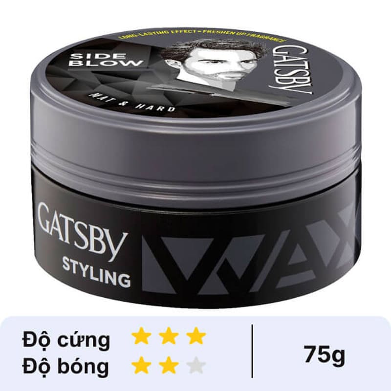 Sáp Gatsby Xám Mat & Hard: Giữ nếp cực mạnh, không bóng tóc