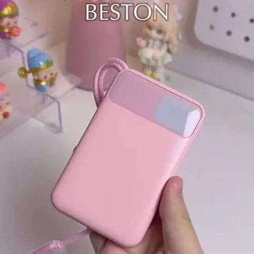 Trải nghiệm sạc dự phòng Beston màu hồng siêu cưng cho dế yêu