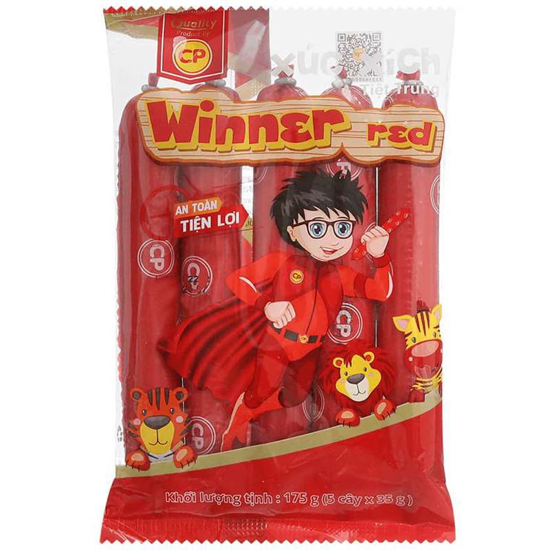 Xúc xích tiệt trùng Red C.P gói 175g: Vị ngon đậm đà, an toàn và tiện lợi mỗi ngày